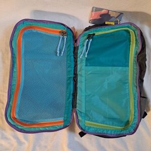 cotopaxi teal turquoise purple travel toiletry organizer